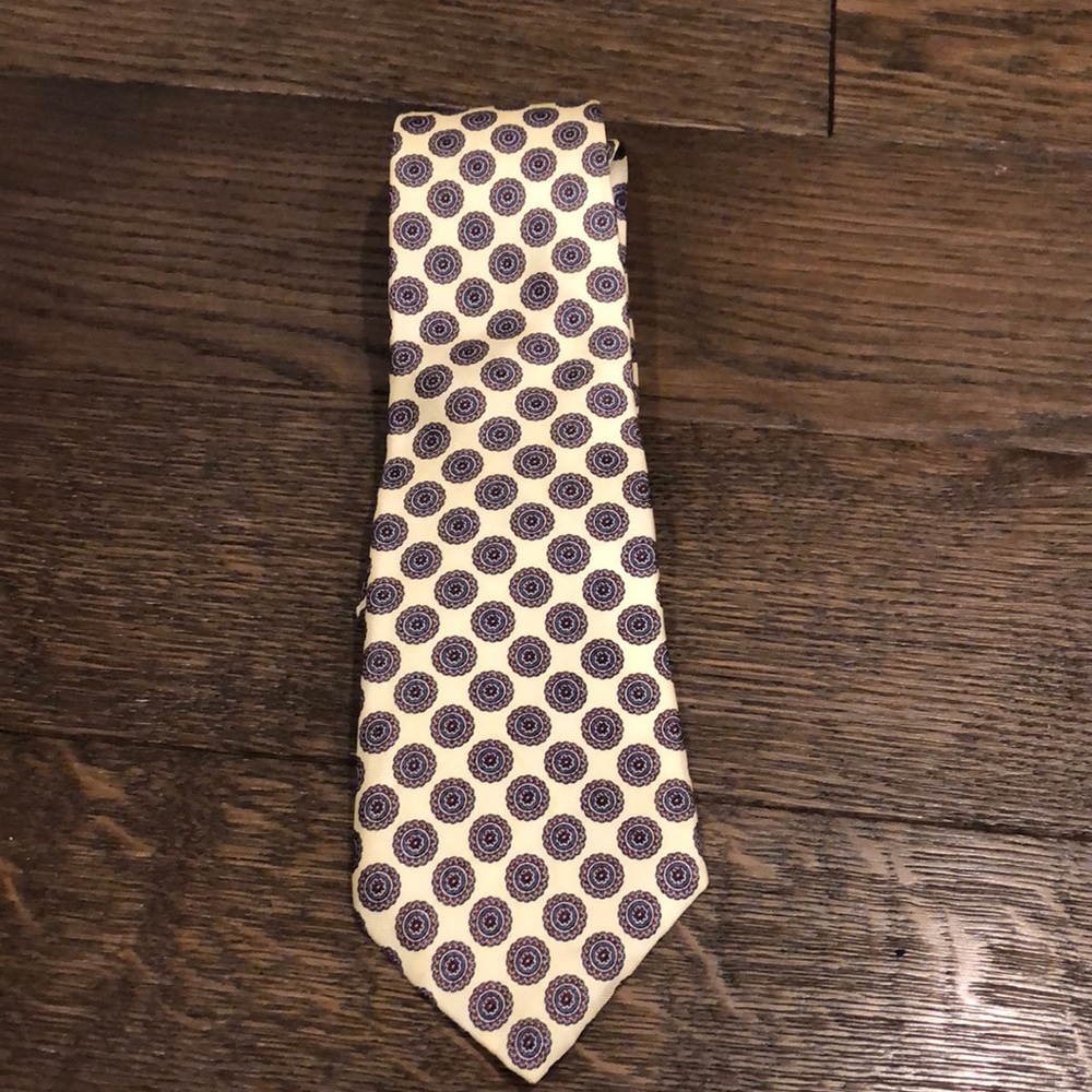 Christian Dior Monsieur Medallion Print Silk Tie
